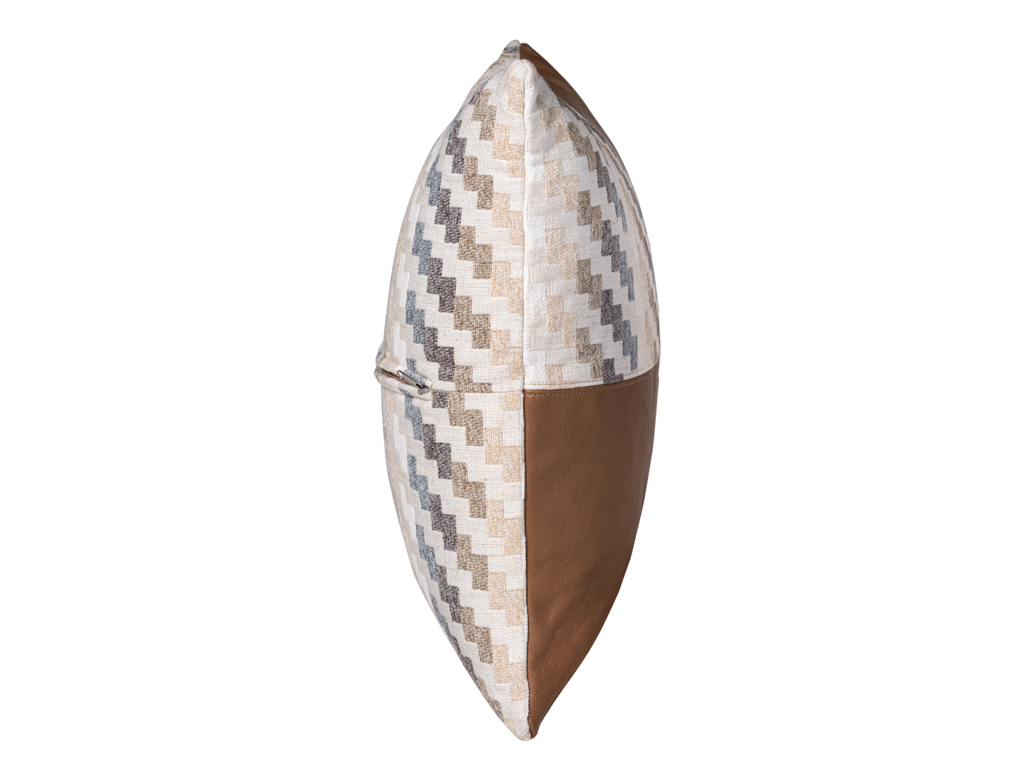 Square leather & fabric Cushion