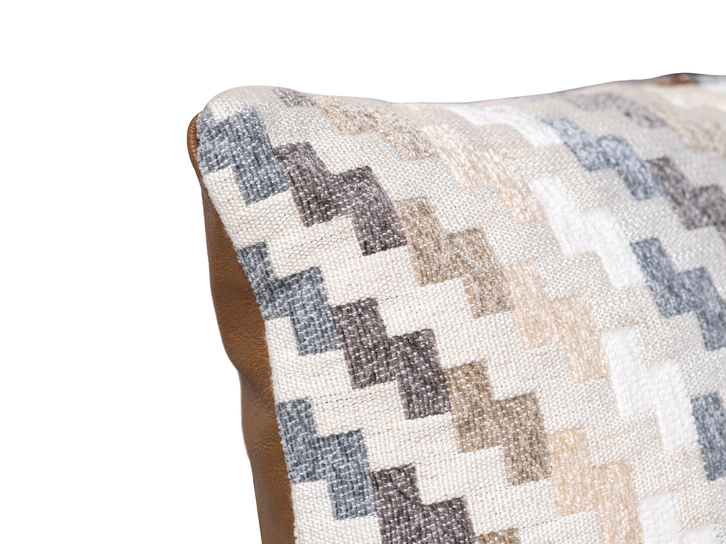 Gối tựa vuông bằng da và vải