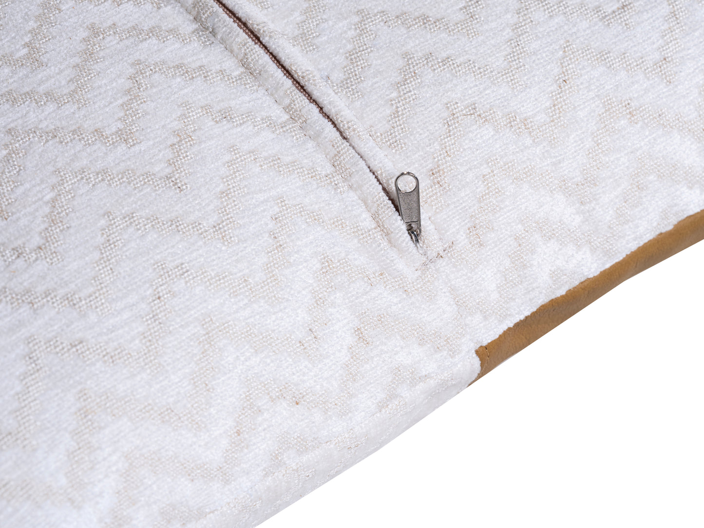Square leather & fabric Cushion